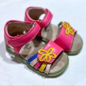Matilda Jane Livie & Luca NOVA Leather Floral Sandals Sun Daze Pink Size 6